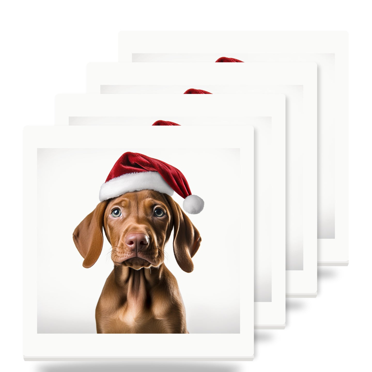 Vizsla Puppy ceramic coasters set of 4