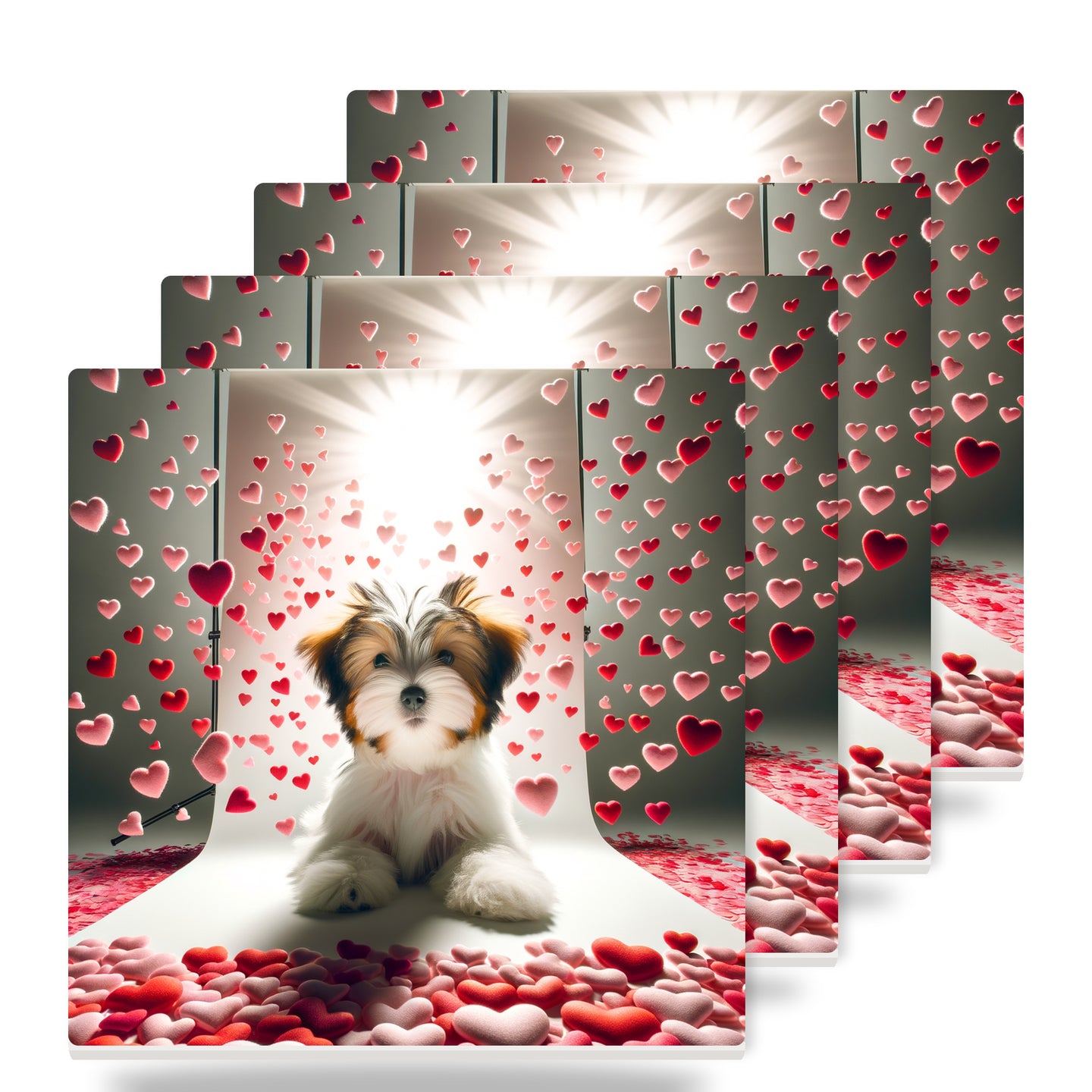 Havanese ceramic coasters set of 4
