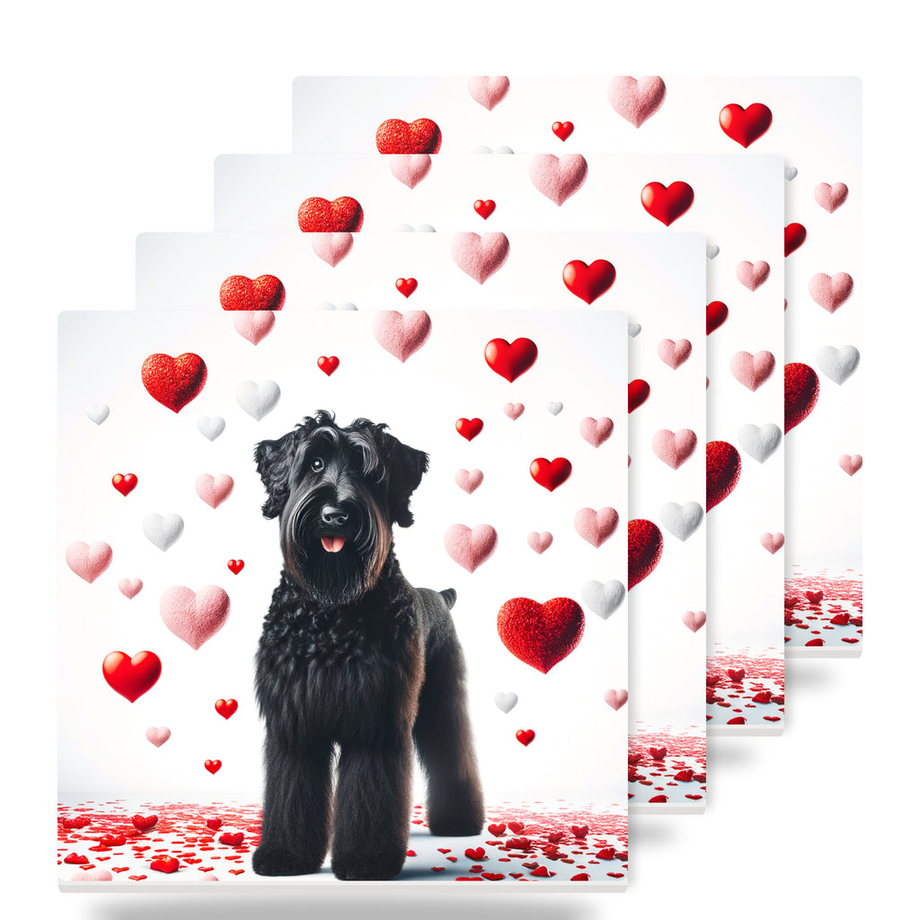 Giant Schnauzer ceramic coasters set of 4