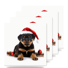 Rottweiler Puppy ceramic coasters set of 4
