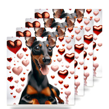 Miniature Pinscher ceramic coasters set of 4