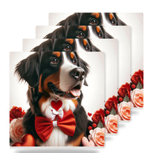 Bernese Mountain Dog ceramic coasters set of 4
