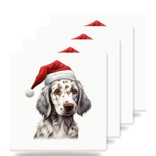 English Setter Puppy Drawing ceramic coasters set of 4