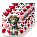 Irish Wolfhound ceramic coasters set of 4