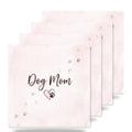 Dog Mom Heart Paw ceramic coasters set of 4