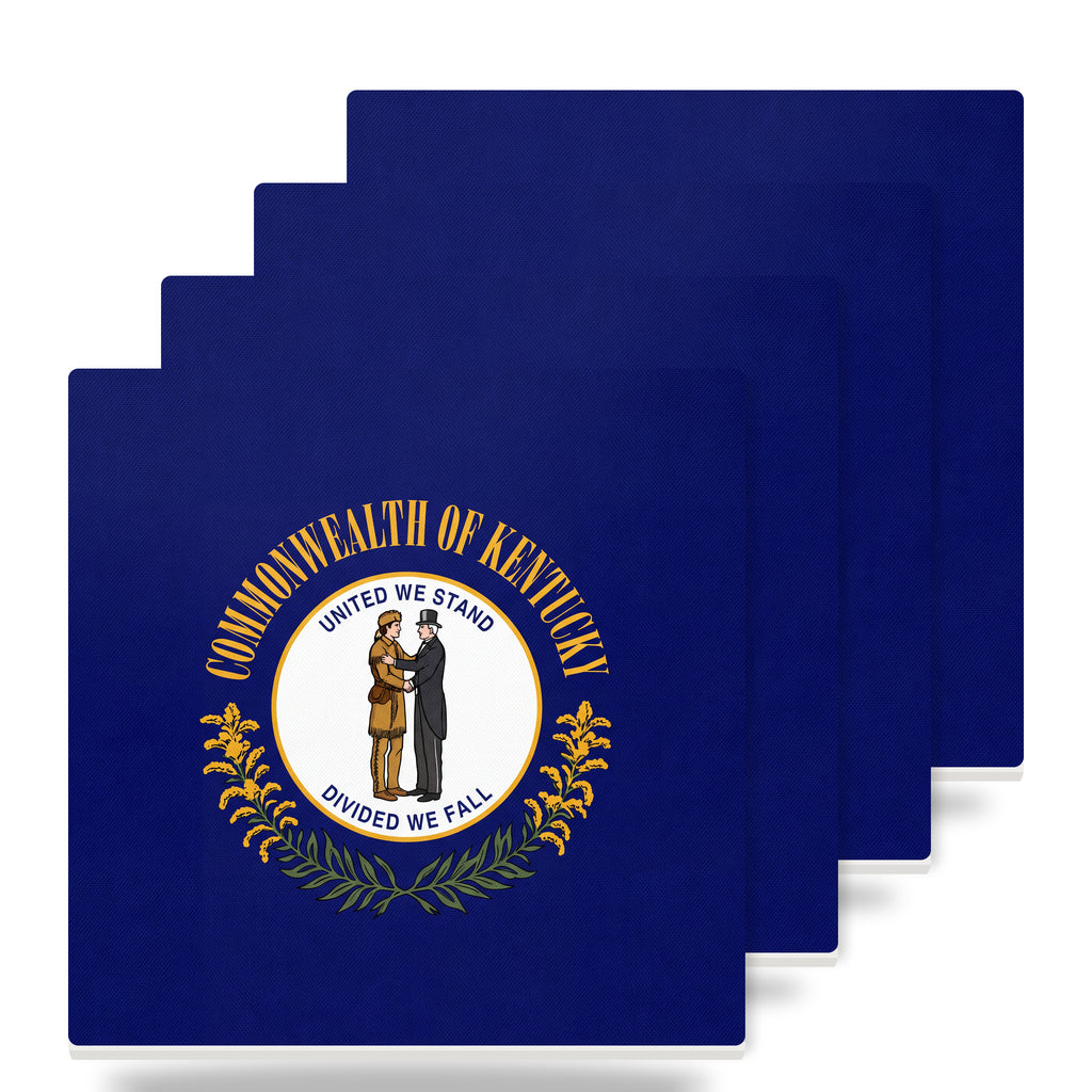 Kentucky State Flag ceramic coasters set of 4