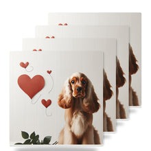 English Cocker Spaniel ceramic coasters set of 4