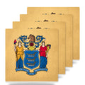 New Jersey State Flag ceramic coasters set of 4