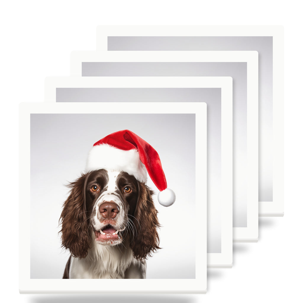 English Springer Spaniel ceramic coasters set of 4