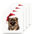 Keeshonden Puppy Drawing ceramic coasters set of 4