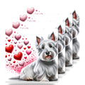 West Highland White Terrier ceramic coasters set of 4