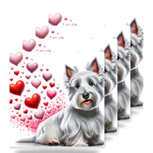West Highland White Terrier ceramic coasters set of 4
