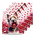Yorkshire Terrier ceramic coasters set of 4
