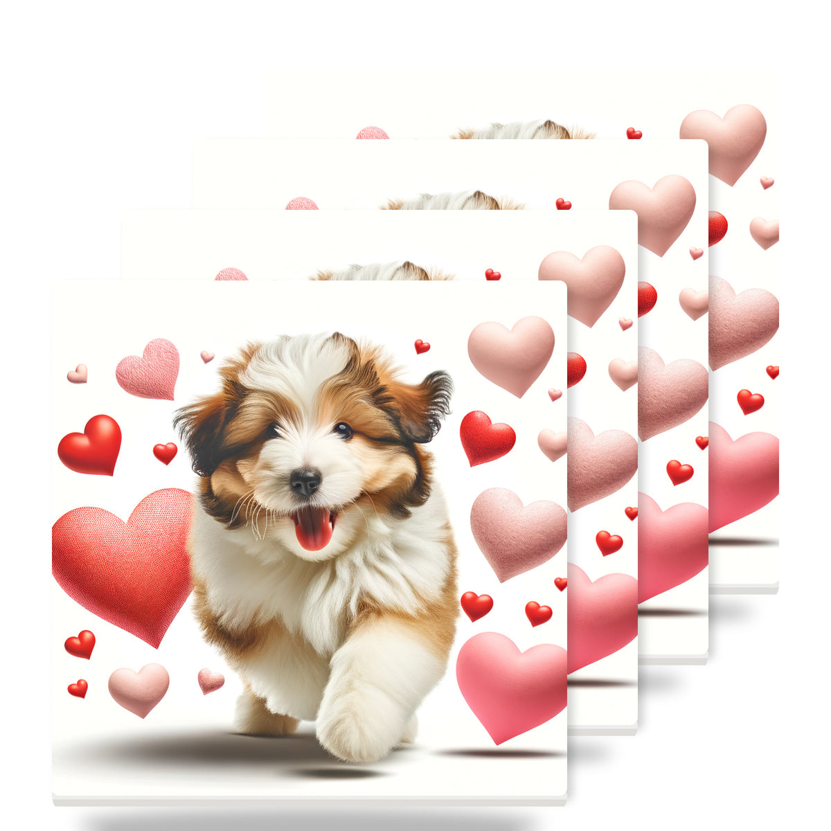 Havanese ceramic coasters set of 4