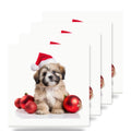 Lhasa Apso Puppy ceramic coasters set of 4