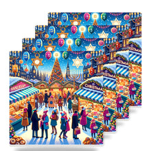 Festive Holiday Market ceramic coasters set of 4