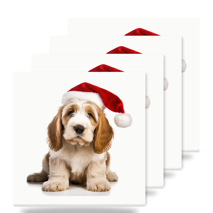 Grand Basset Griffon Vendéen Puppy ceramic coasters set of 4