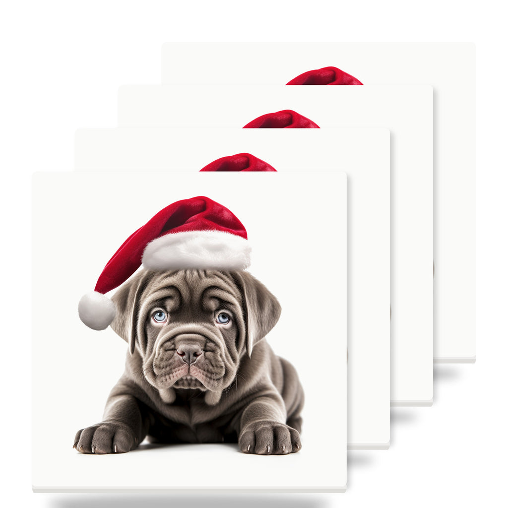 Neapolitan Mastiff Puppy ceramic coasters set of 4