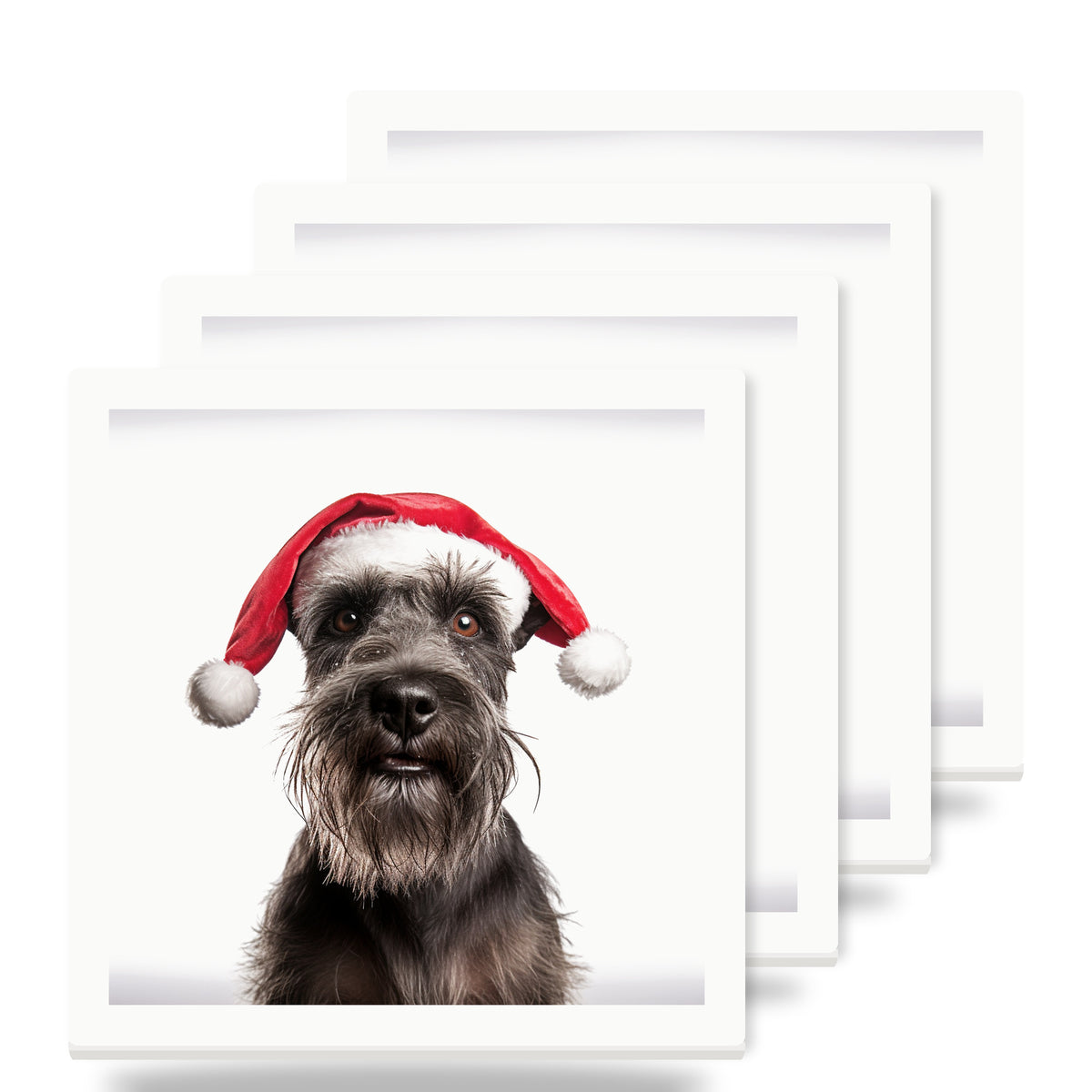 Cesky Terrier ceramic coasters set of 4