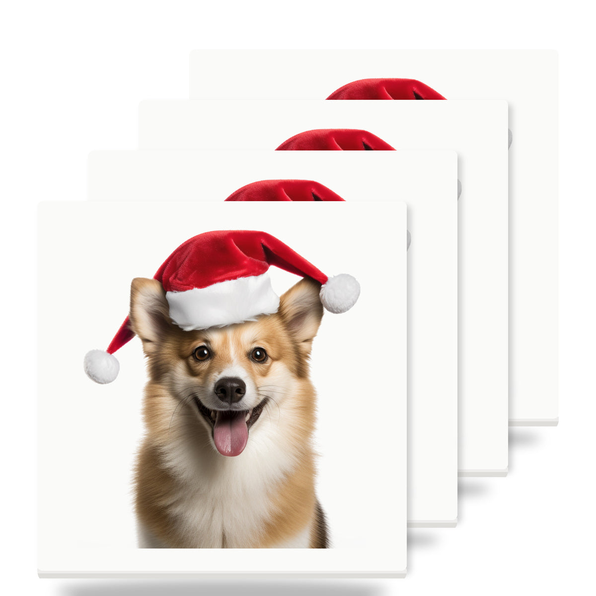 Icelandic Sheepdog ceramic coasters set of 4