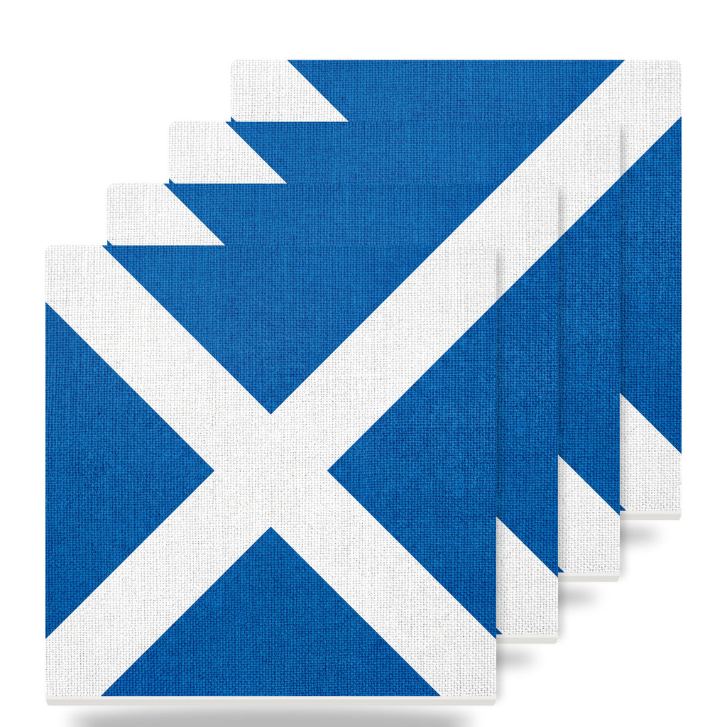 Scotland Flag Pride ceramic coasters set of 4