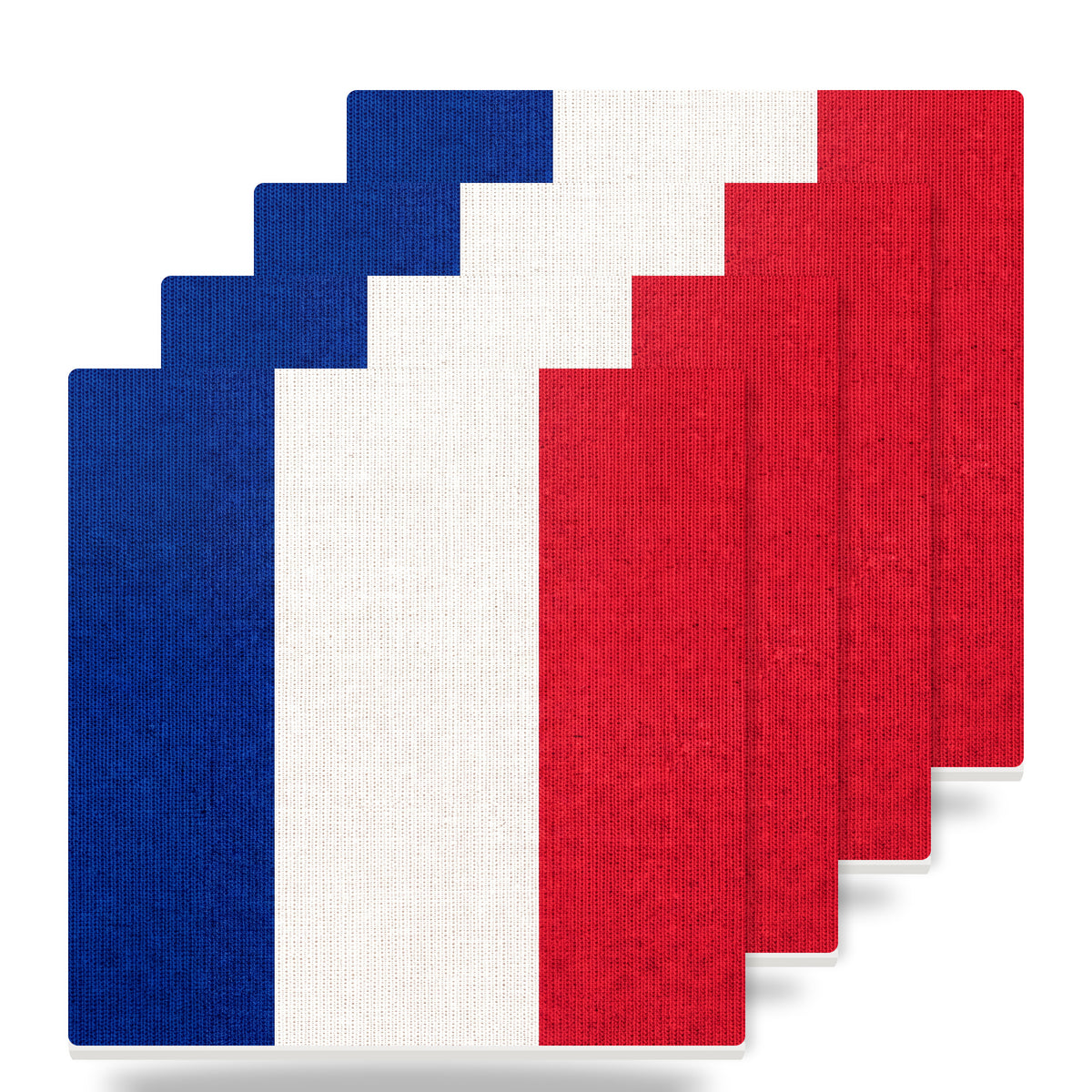 France Flag Pride ceramic coasters set of 4