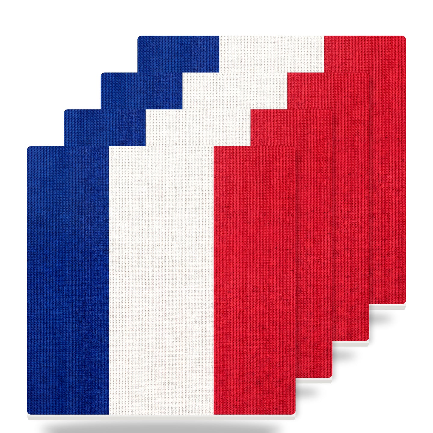 France Flag Pride ceramic coasters set of 4