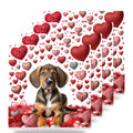 Beagle ceramic coasters set of 4