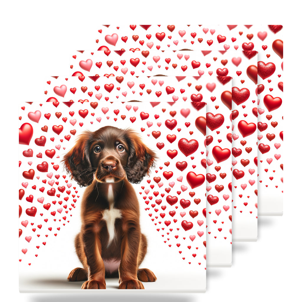 Boykin Spaniel ceramic coasters set of 4