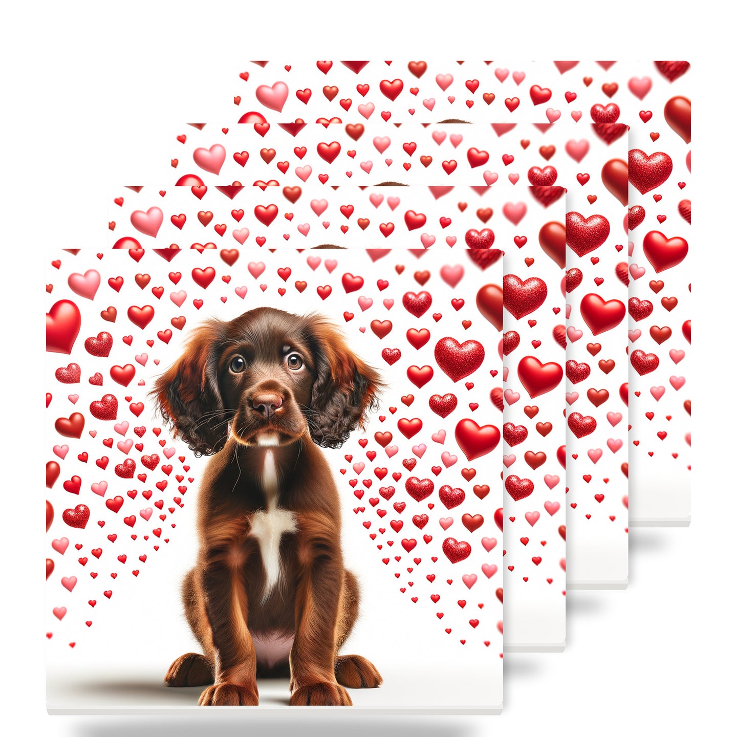 Boykin Spaniel ceramic coasters set of 4