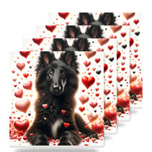 Belgian Sheepdog ceramic coasters set of 4