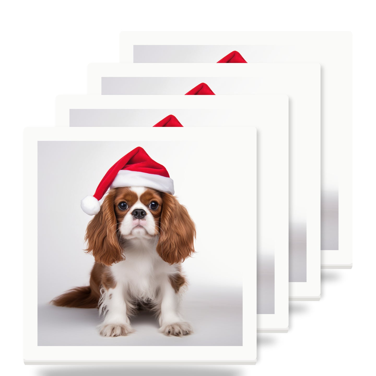 Cavalier King Charles Spaniel ceramic coasters set of 4