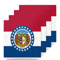 Missouri State Flag ceramic coasters set of 4
