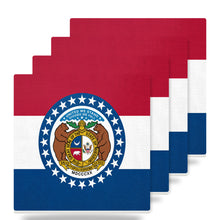 Missouri State Flag ceramic coasters set of 4