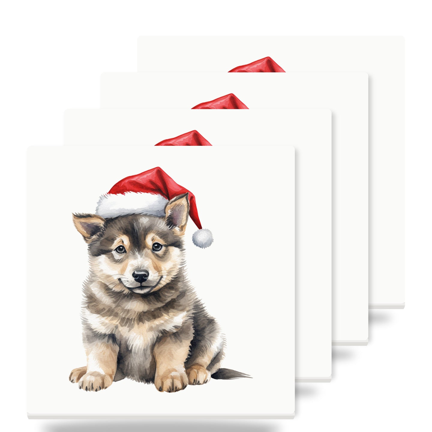 Swedish Vallhund Puppy Drawing ceramic coasters set of 4