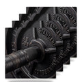 Barbell Lifting ceramic coasters set of 4