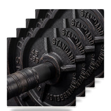 Barbell Lifting ceramic coasters set of 4