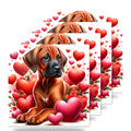 Rhodesian Ridgeback ceramic coasters set of 4