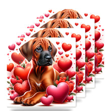 Rhodesian Ridgeback ceramic coasters set of 4