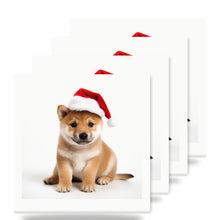 Shiba Inu Puppy ceramic coasters set of 4