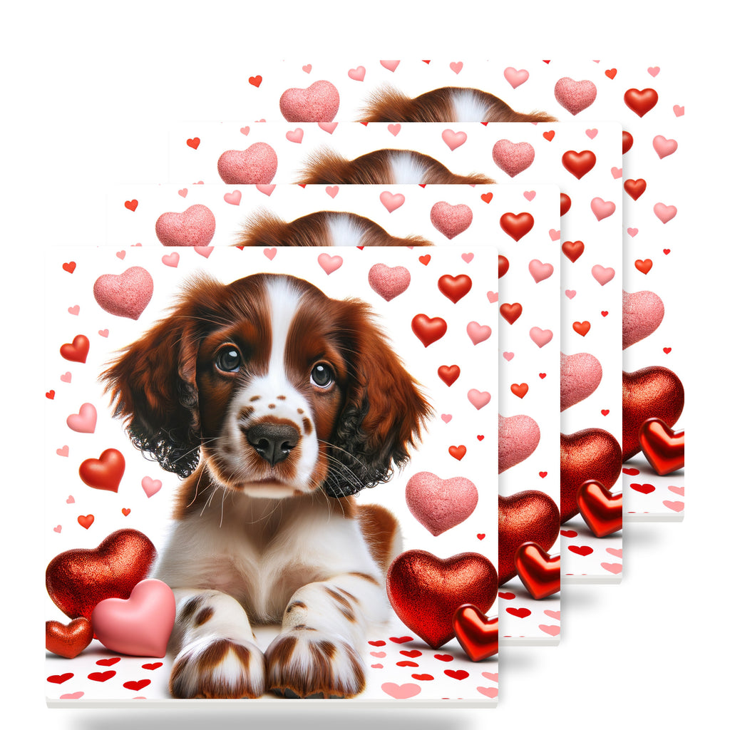 English Springer Spaniel ceramic coasters set of 4
