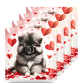 Keeshond ceramic coasters set of 4