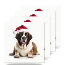 St. Bernard ceramic coasters set of 4
