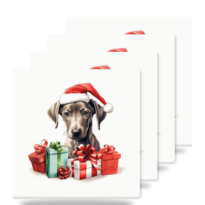 Azawakh Puppy Drawing ceramic coasters set of 4