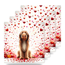 Spinone Italiano ceramic coasters set of 4