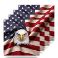 Patriotic Eagle & Flag ceramic coasters set of 4