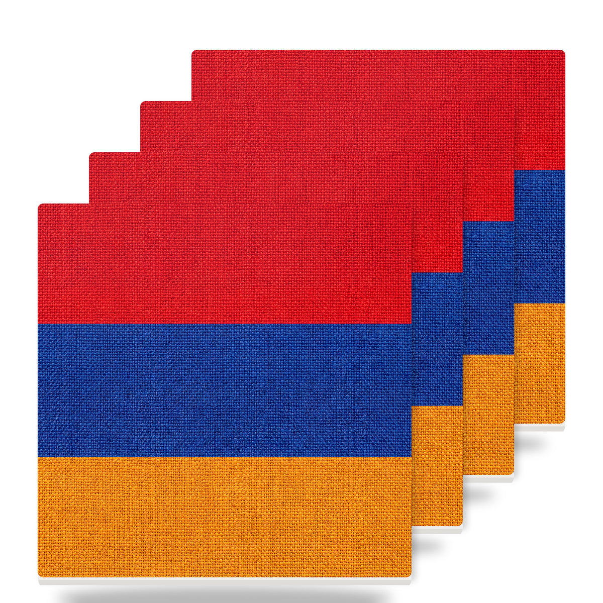 Armenia Flag Pride ceramic coasters set of 4