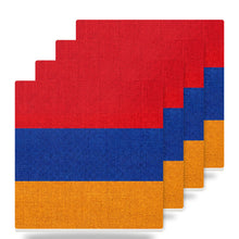 Armenia Flag Pride ceramic coasters set of 4