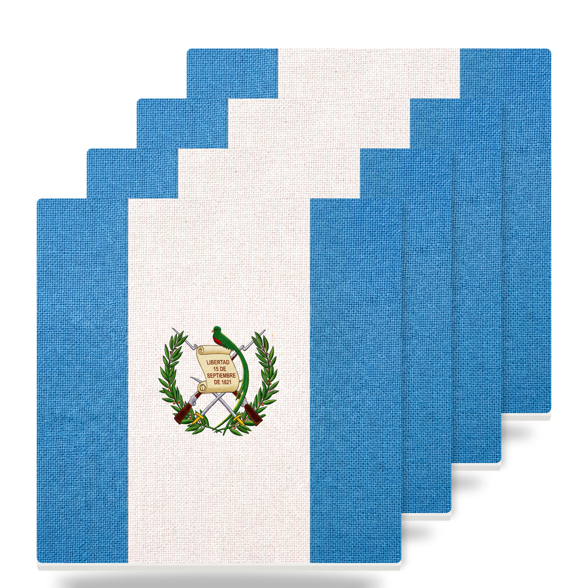 Guatemala Flag Pride ceramic coasters set of 4