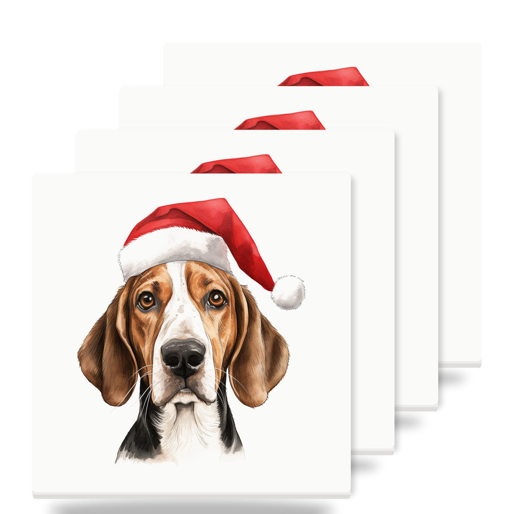 English Foxhound ceramic coasters set of 4